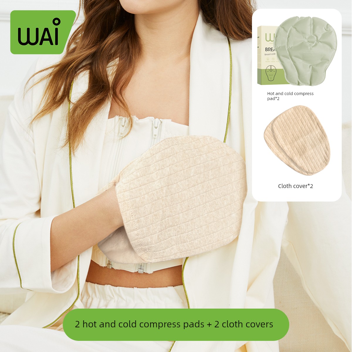 Wow, Breast Hot and Cold Compress Pads, a Magic Tool for Breastfeeding, Ice Packs for Breast Swelling during Lactation, Breast Duct Unblocker, 2 Pieces — 2