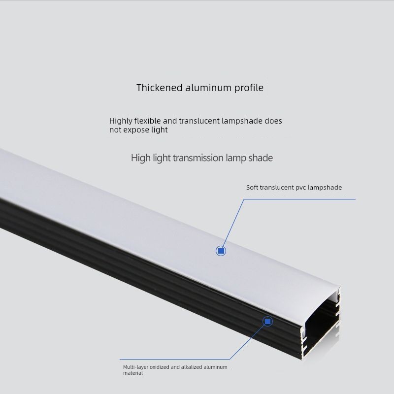 Led Light Strip Gold and White Aluminum Alloy Embedded Recessed Linear Light Strip U-Shaped Acrylic Surface-Mounted Aluminum Channel Profile