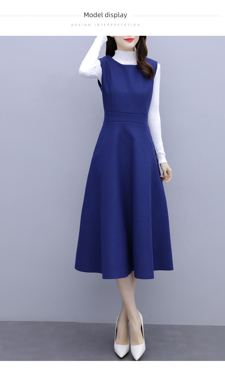 French Wool Undershirt Long sleeve Two piece suit straps