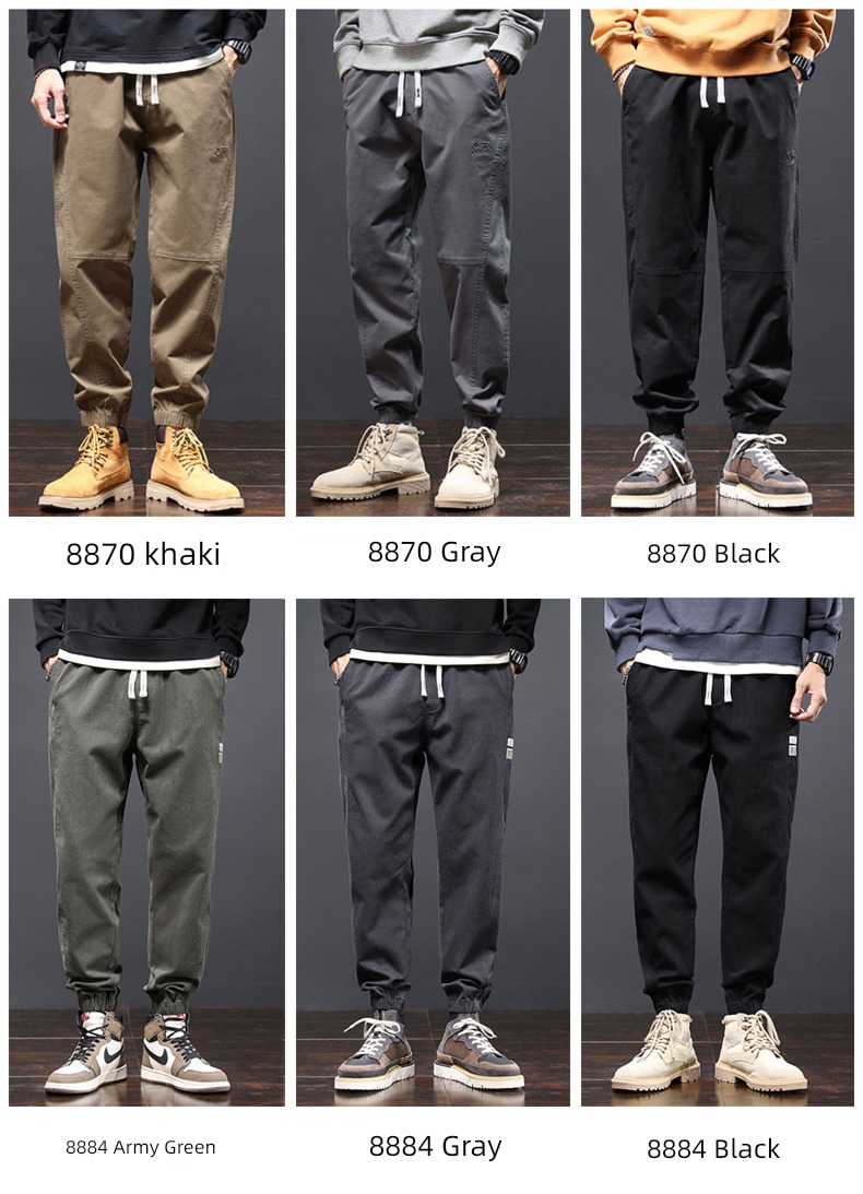khaki leisure time Spring and Autumn Winter money Harlan Overalls