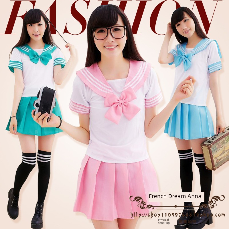 Japan and Korea comic cosplay Pleat skirt Sailor suit