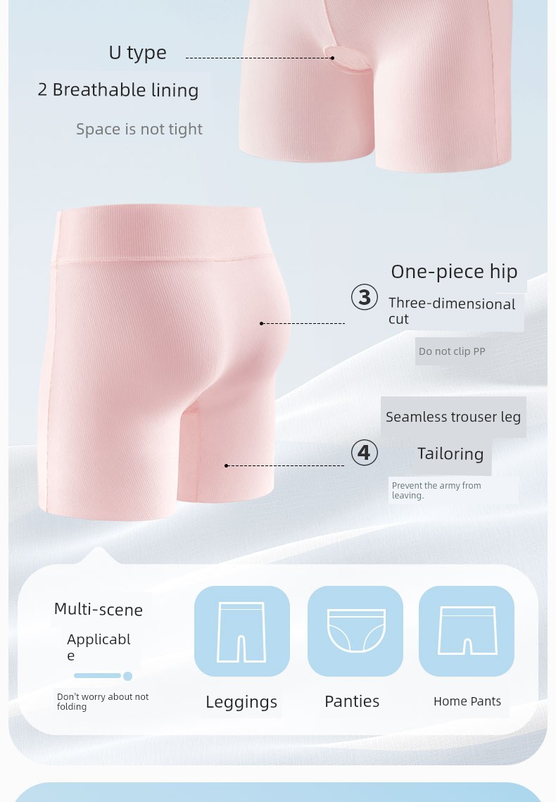 Girls' Safety Shorts and Underwear Two-In-One, Anti-Exposure Leggings for Baby Girls, Summer Thin Style — 5