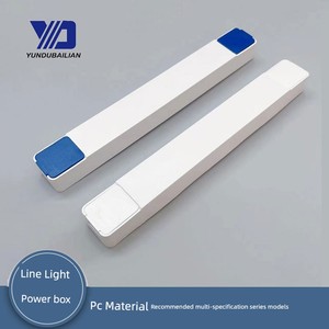 Led Driver Strip-Shaped Power Supply Housing, Linear Light Fixture Controller Housing, Pc Material Rectifier Housing