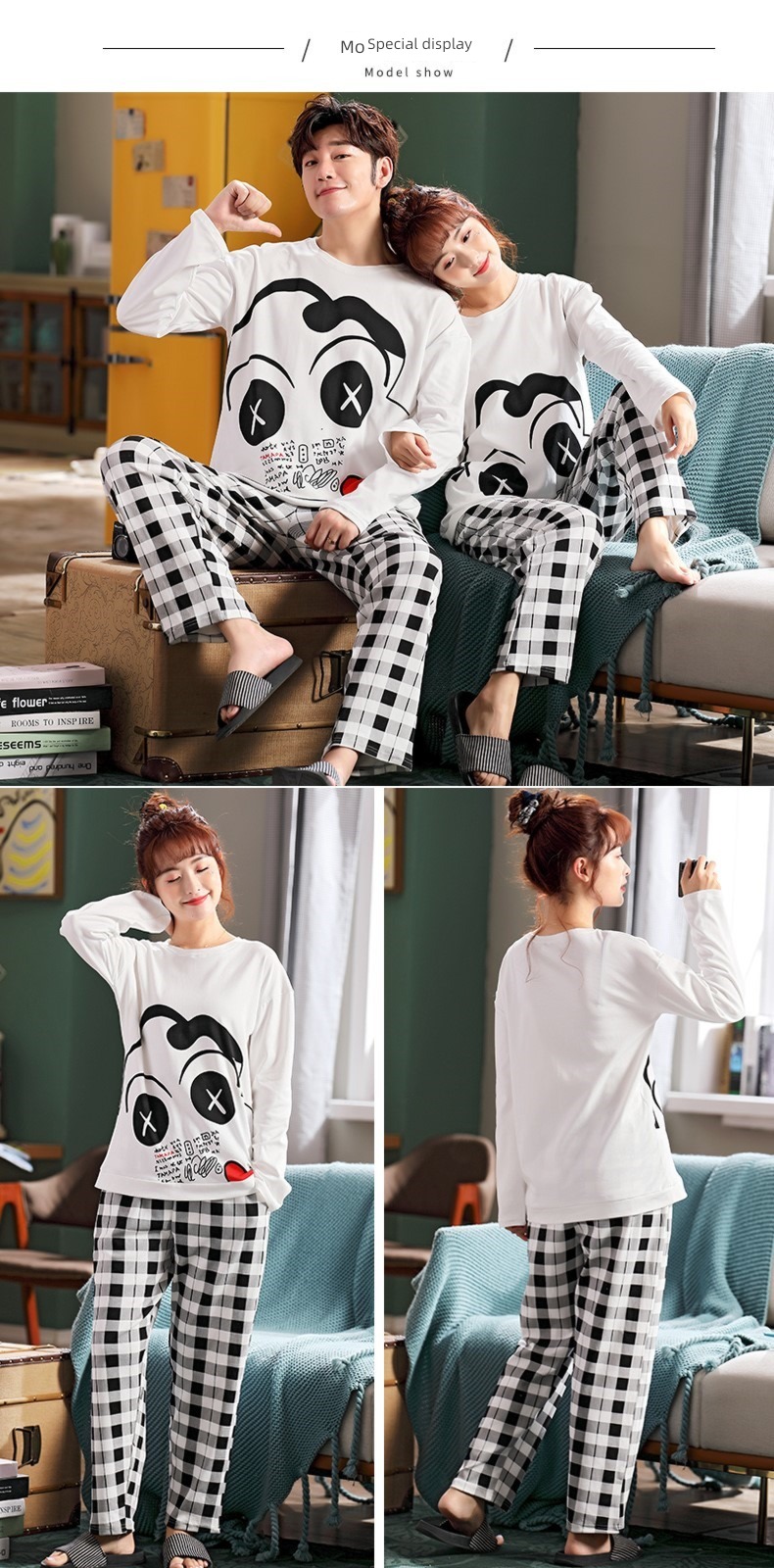 300 Jin men's wear lovers All cotton the fat pajamas