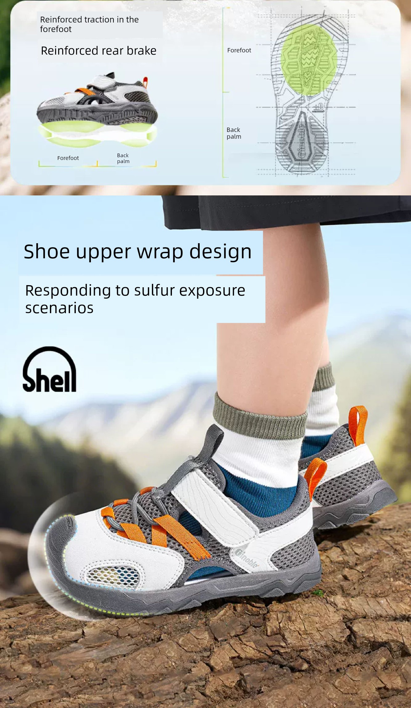 Jinopu Functional Shoes 25Th Summer New Children's Shoes for Boys and Girls, Toddler Shoes, Hiking Sandals Gw1760 — 5