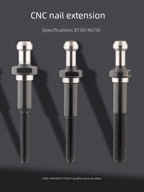 CNC tool holder plus hard-pull nail BT30 BT40 BT50 45 degrees Through hole water-through pull rod screwdriver handle Latin