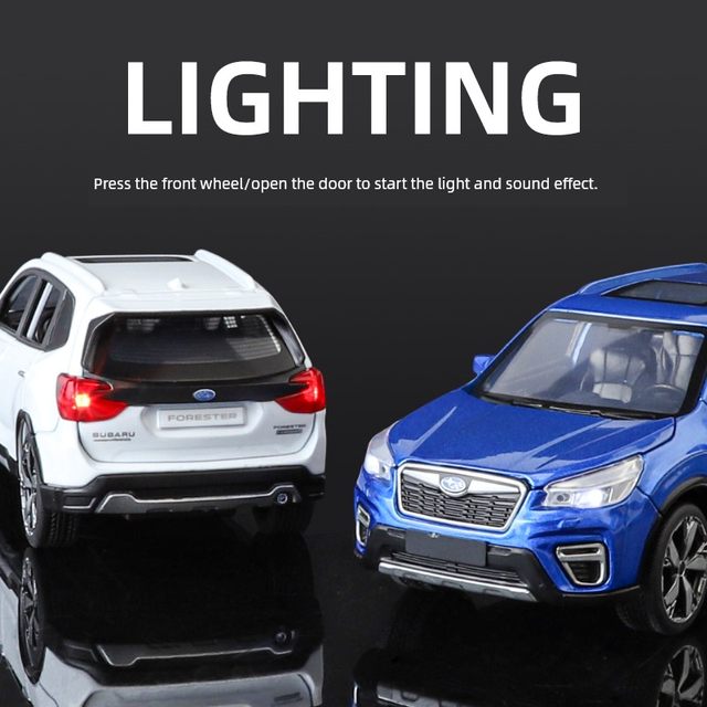 1 30 Subaru Timberwolve Off-road Vehicle Alloy Sound Light Shock Absorbing Car Model Boy Toy Alloy Ornaments