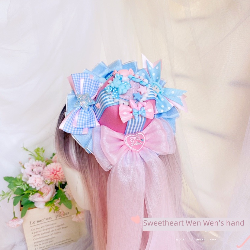 lolita original Small hat Side clip girly girl Hair accessories
