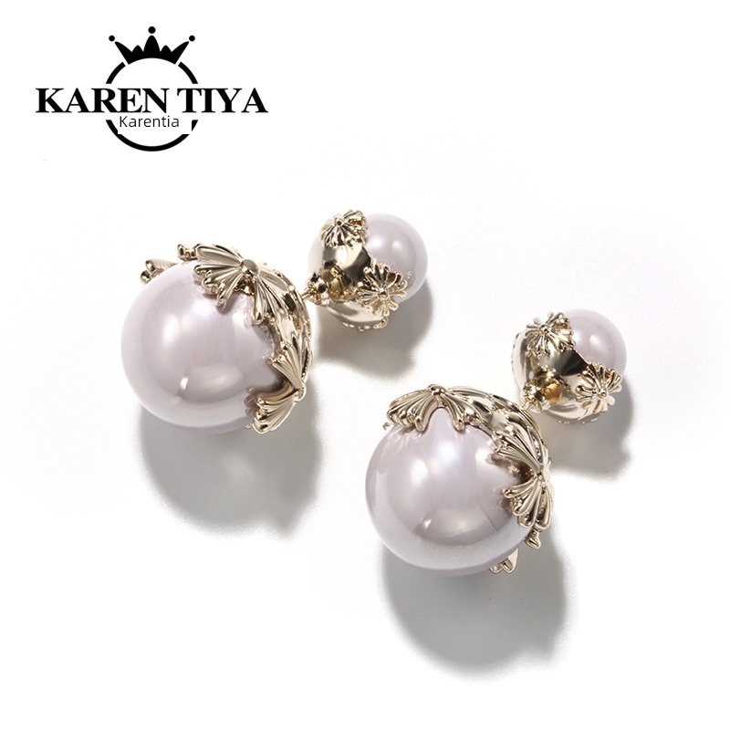 female senior personality Imitation pearl Ear Studs