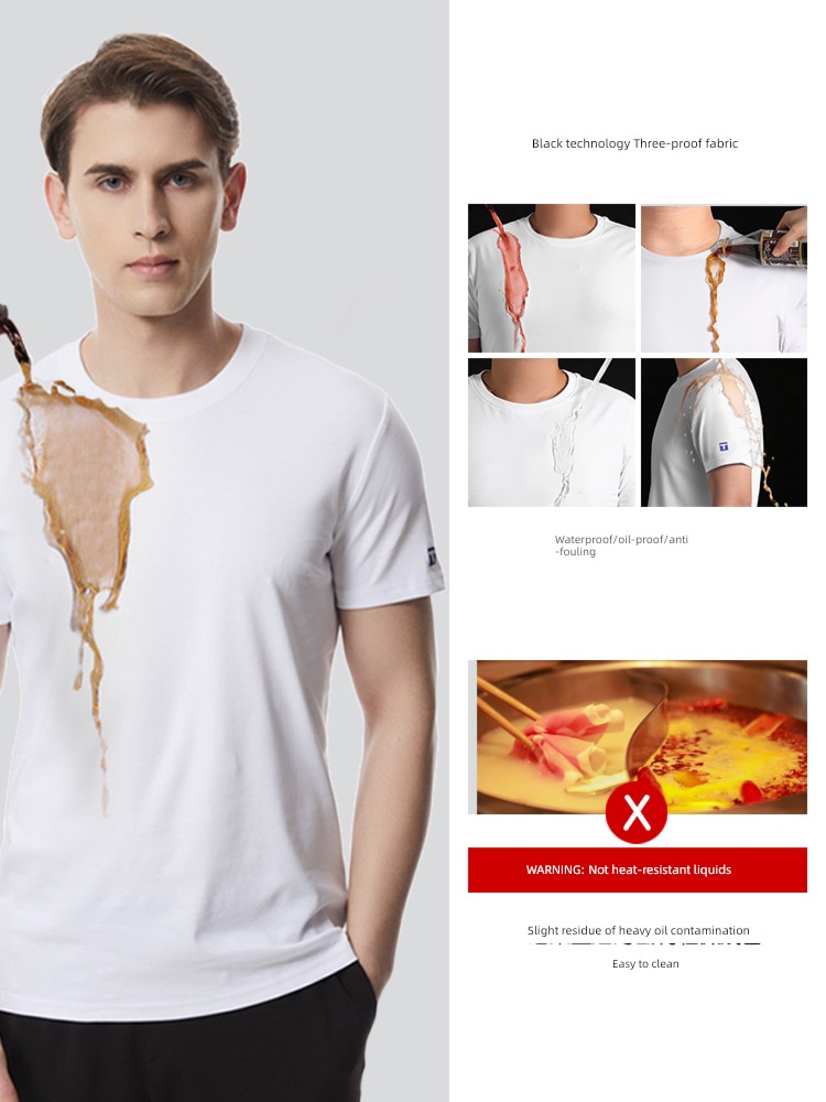 Three generations antifouling uneven sleeve length man Summer and Autumn T-shirt
