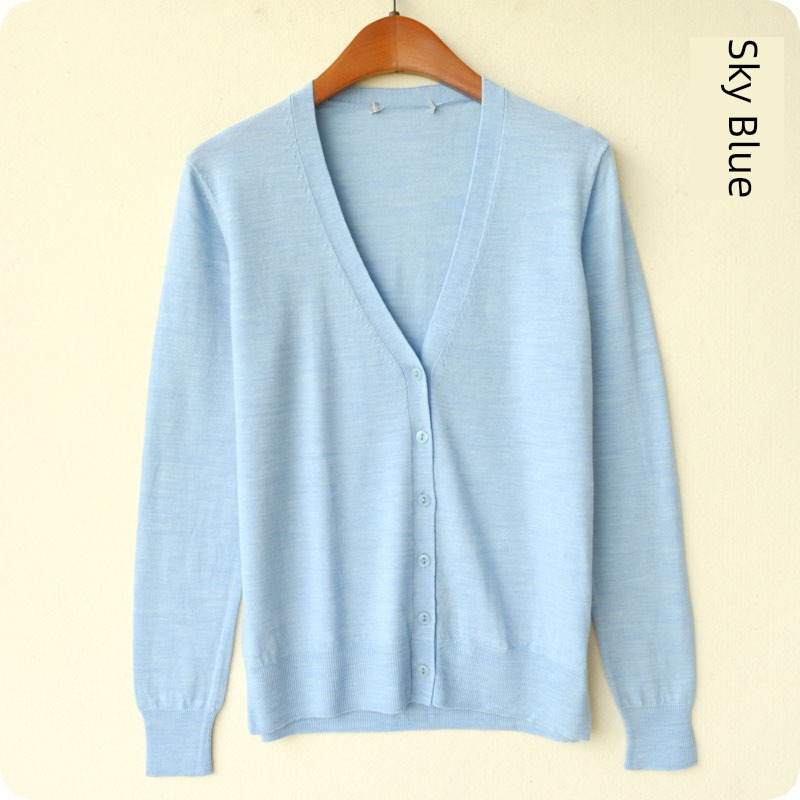 External order Tail goods Women V-neck wool Cardigan Spring