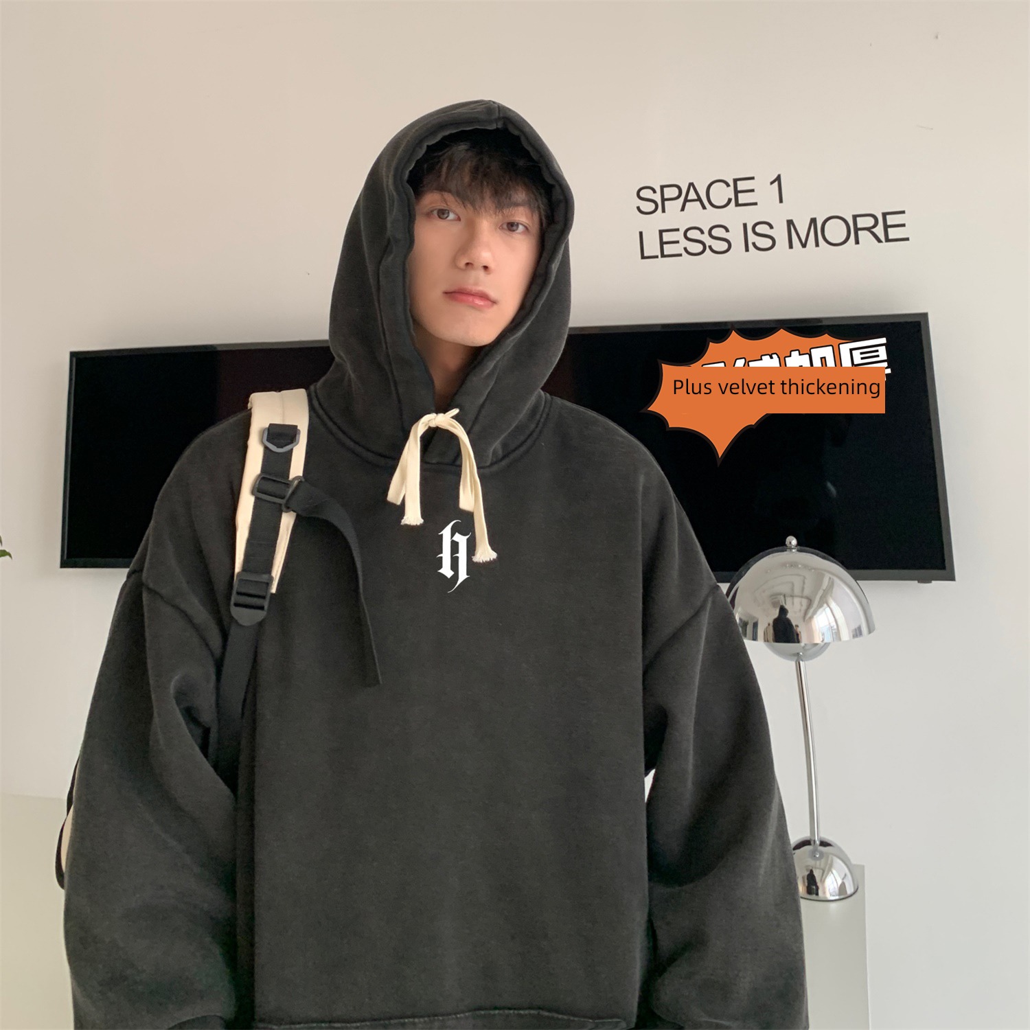Pounds winter Hooded Make old washing leisure time Suede