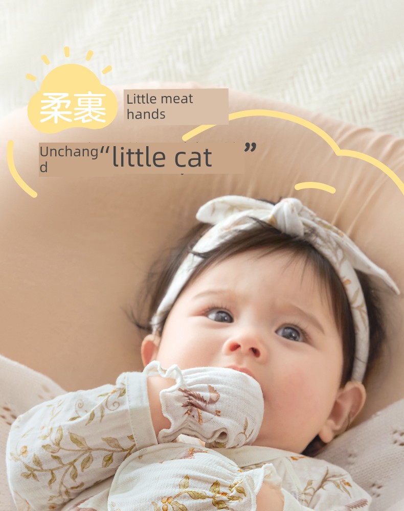October Crystal Sunshine Baby Gloves Anti-Scratch Newborn Teething Gloves Breathable All-Season Protective Gloves for Babies — 5