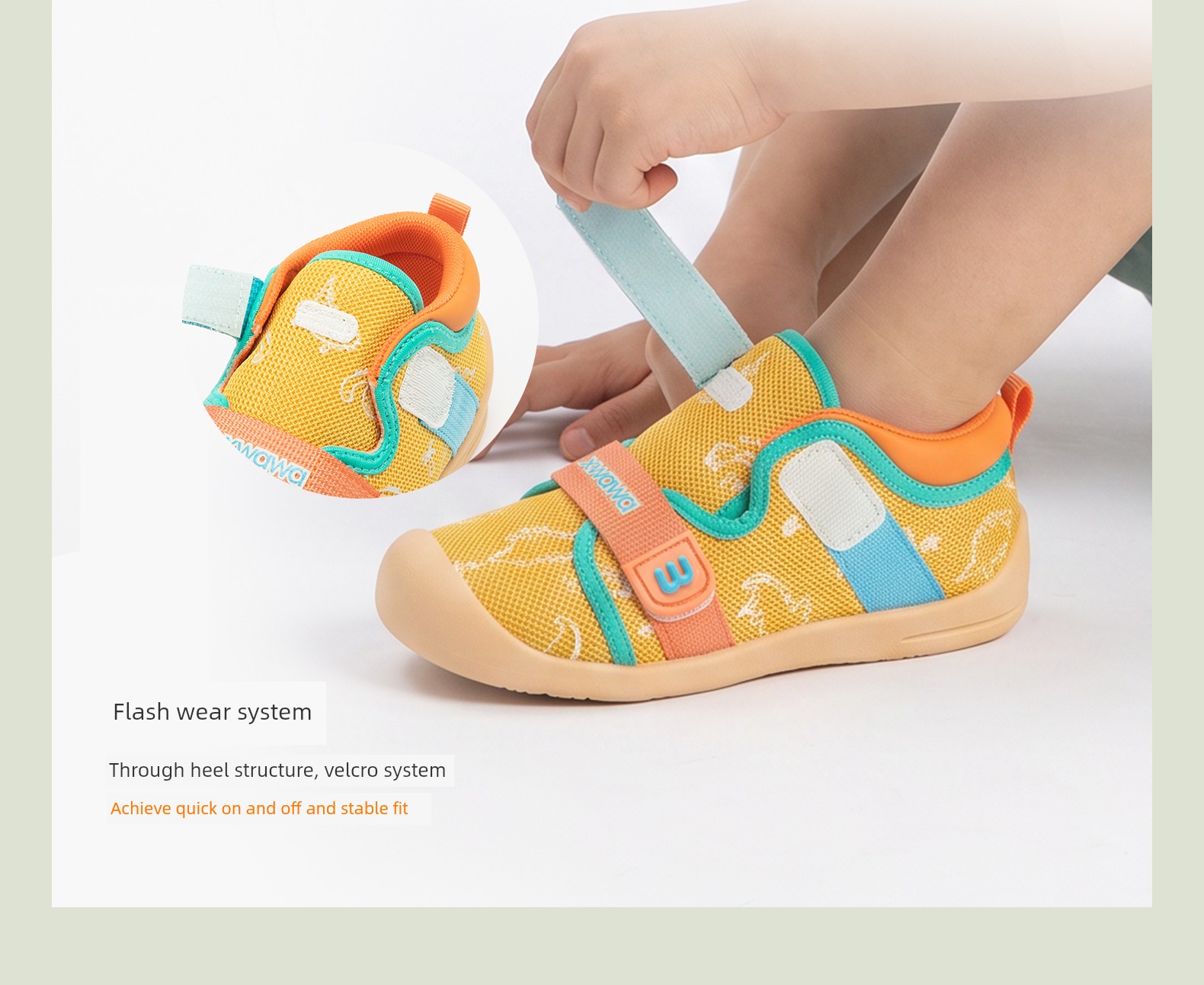 Snow Doll Children's Shoes, Little Dinosaur Autumn Mesh Breathable Baby Shoes, Children's Outdoor Walking Shoes, Functional Shoes for Boys and Girls — 22
