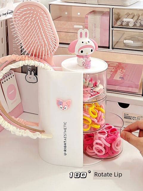 儿童发饰收纳盒宝宝发卡头饰女孩发夹发圈皮筋发绳梳子饰品首饰盒