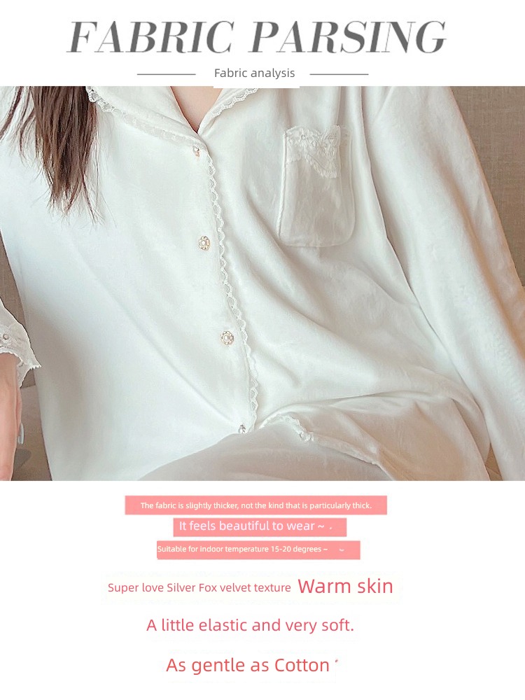 female senior sexy ins Island velvet trousers pajamas