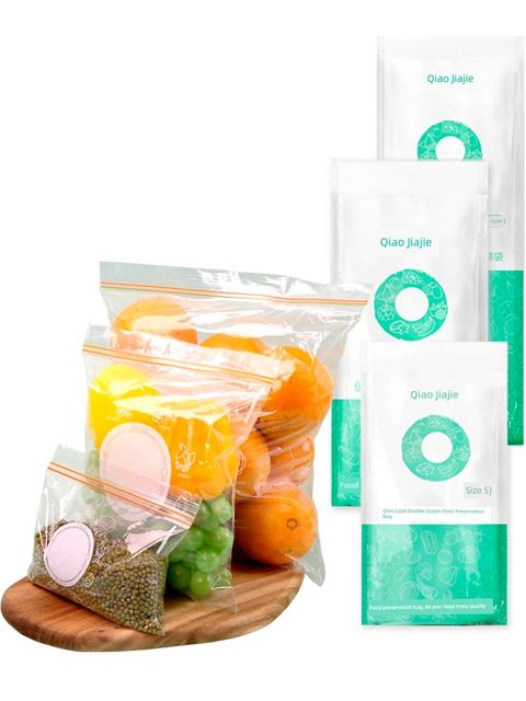 俏家洁食品级透明密封保鲜袋可冰箱冷藏冷冻防潮收纳大尺寸加厚