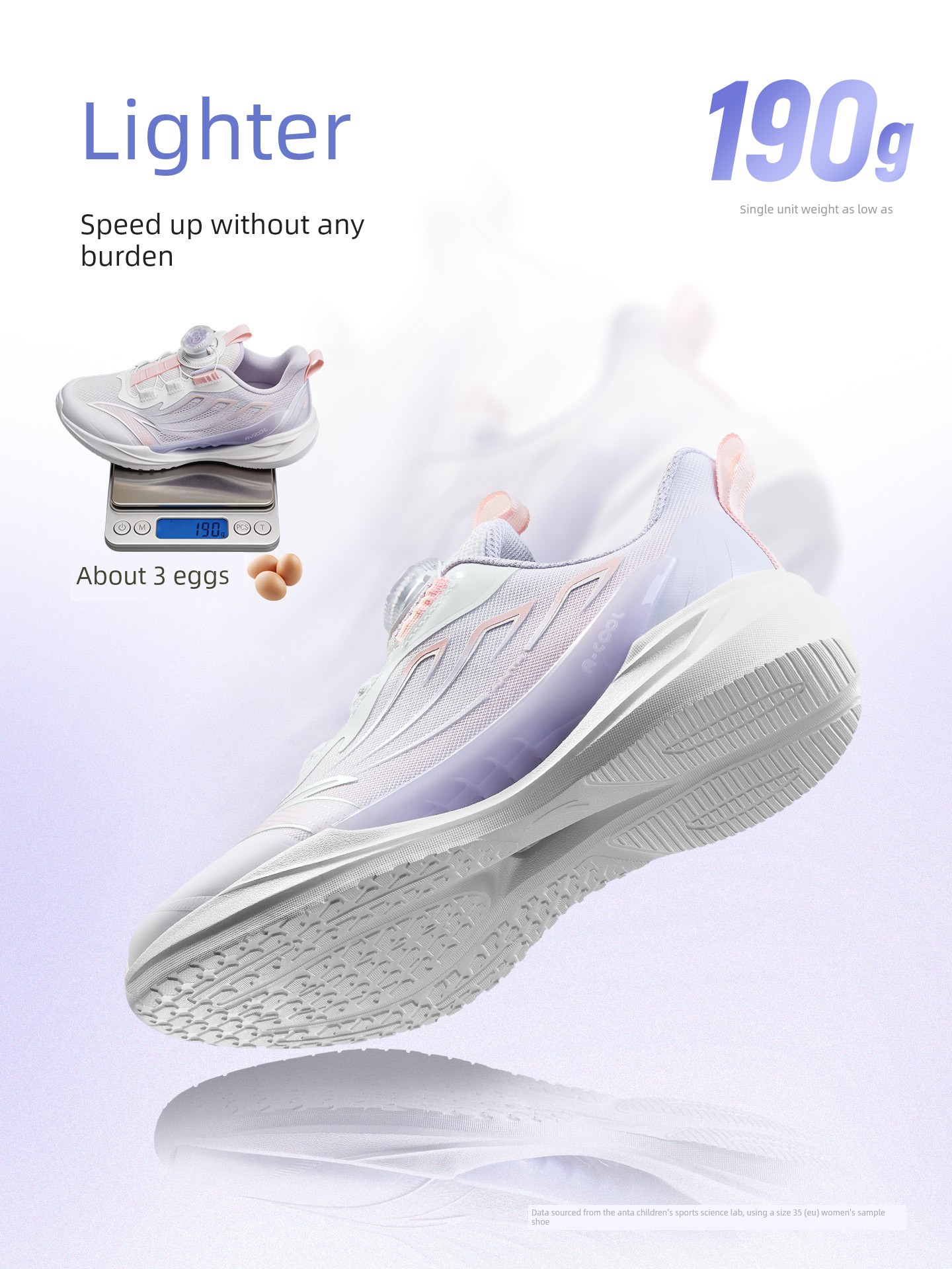 Ride the Wind 2 | Anta Kidsren's Sports Shoes, Girls' Running Shoes, 2026 Early Autumn Kidsren's Shoes, Professional Running Shoes for Students and Girls