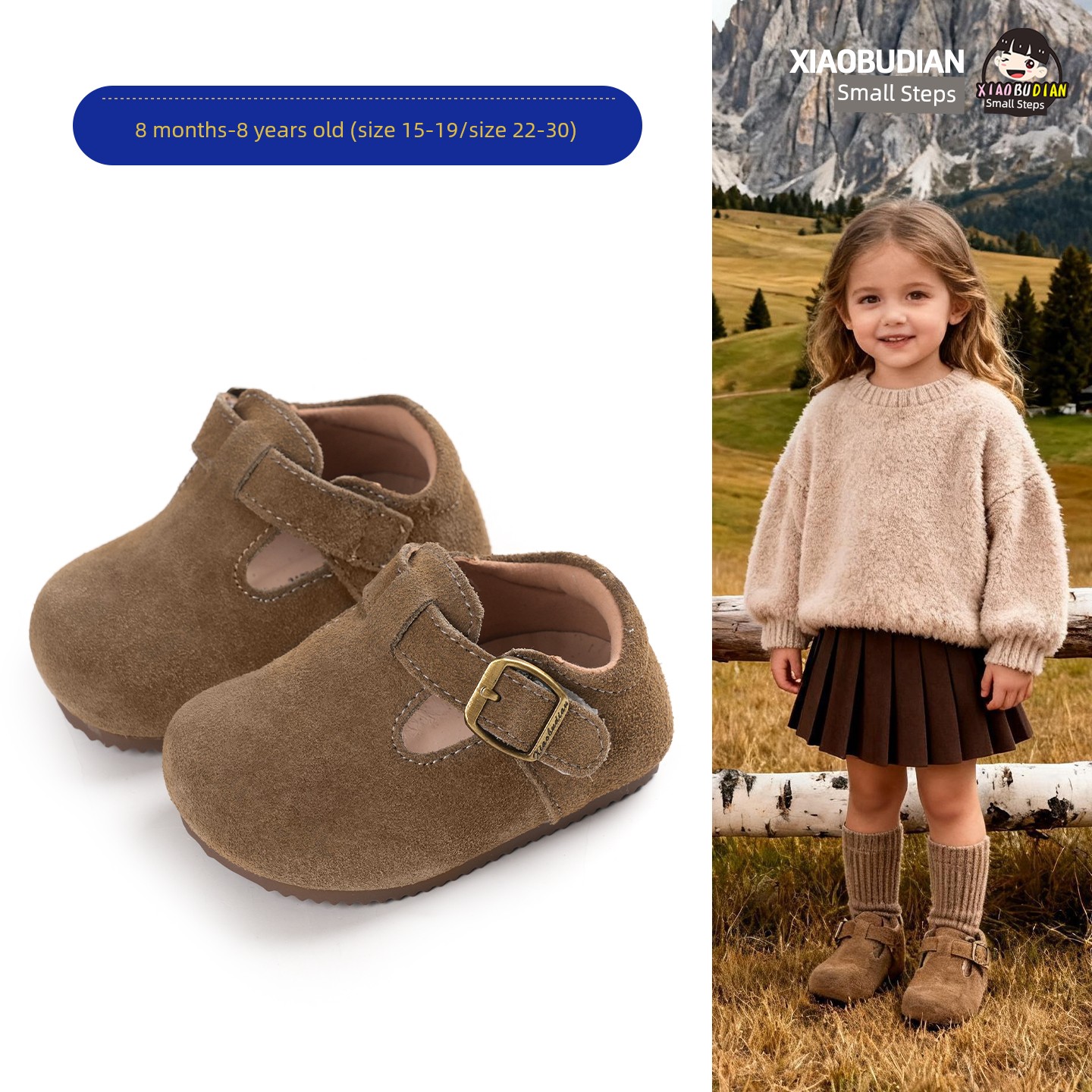 Little Steps Girls' Birkenstock-Style Shoes Autumn Children's Leather Shoes Baby Soft Sole Walking Shoes Non-Slip Girls' Shoes Boys' Shoes — 5
