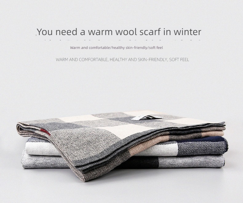 wool winter Versatile young people Gift box scarf