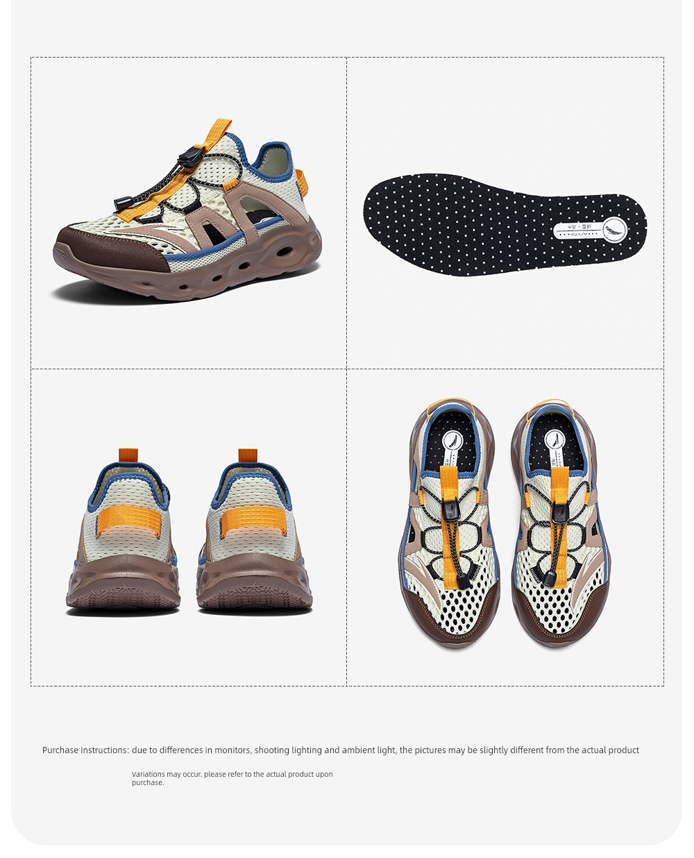 Anta Kidsren's Summer Sandals, Boys' River-Tracing Shoes, Beach Shoes, 2026 Summer New Style, Water-Resistant Outdoor Retro Sports Sandals — 74