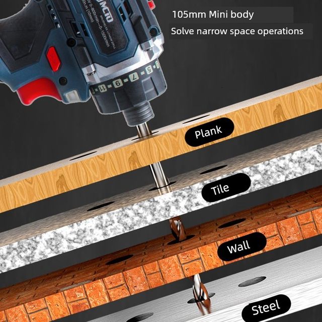Brushless pocket batch electric screwdriver torque driver charging short shaft torque batch lithium battery short battery