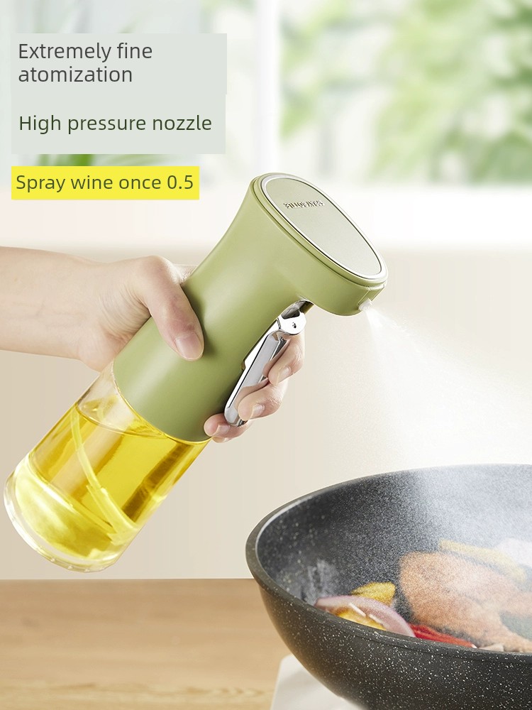 北歐風玻璃噴油壺 極細霧化健康控油 廚房食用油噴霧瓶