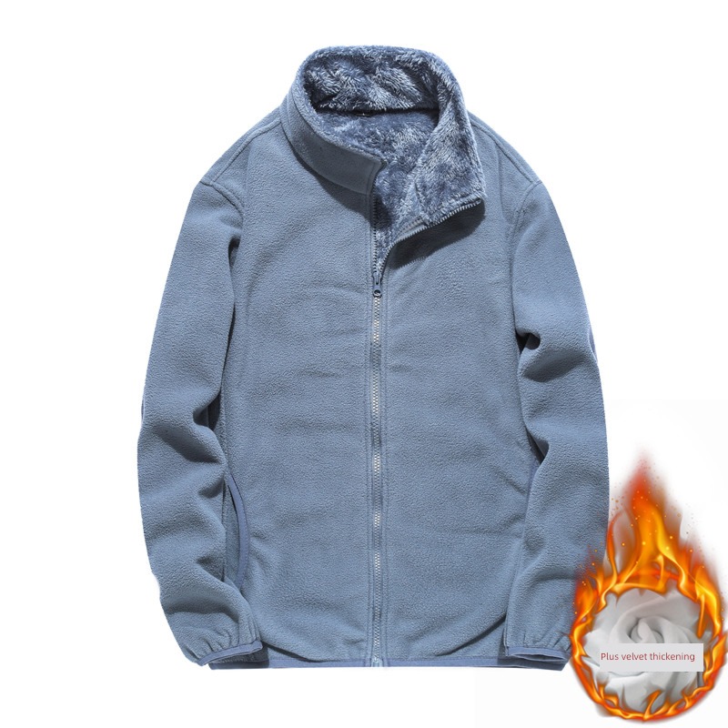 Autumn and winter Fleece loose coat Cardigan thickening Inner bladder Sweater