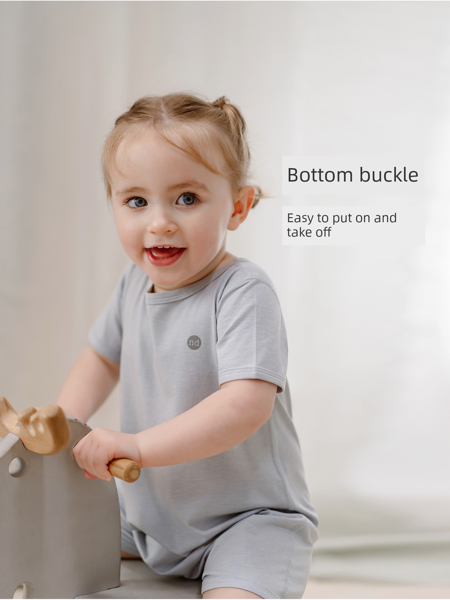 Nest Designs Monk Baby Rompers Short Sleeve — 2