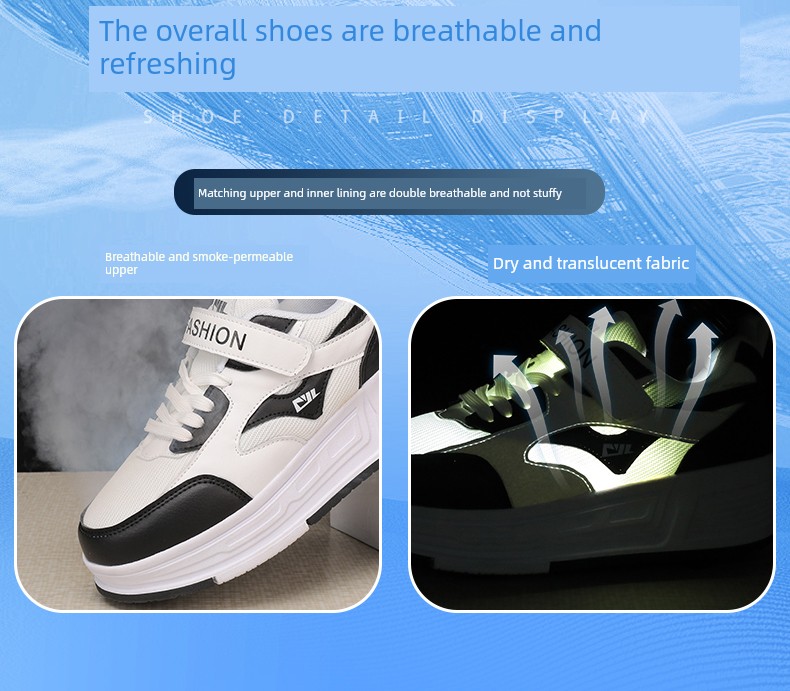 Heelys Shoes for Girls, Invisible Four-Wheel Retractable Children's Shoes, 4-Wheel Adult Roller Skates for Travel, Suitable for Girls Aged 6 to 12 — 10