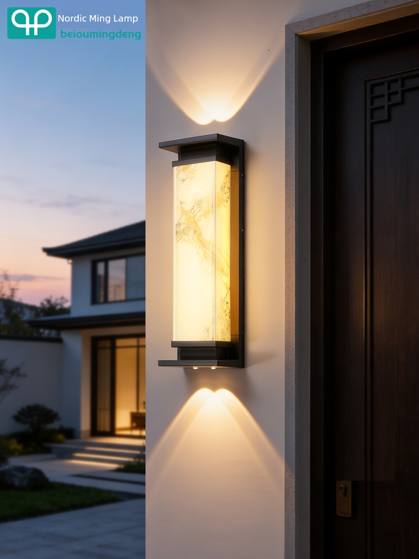 Solar Outdoor Wall Lights for Garden Villas, Wall Lights on Both Sides of the Main Gate, Outdoor Waterproof Terrace Exterior Wall Courtyard Wall Lights