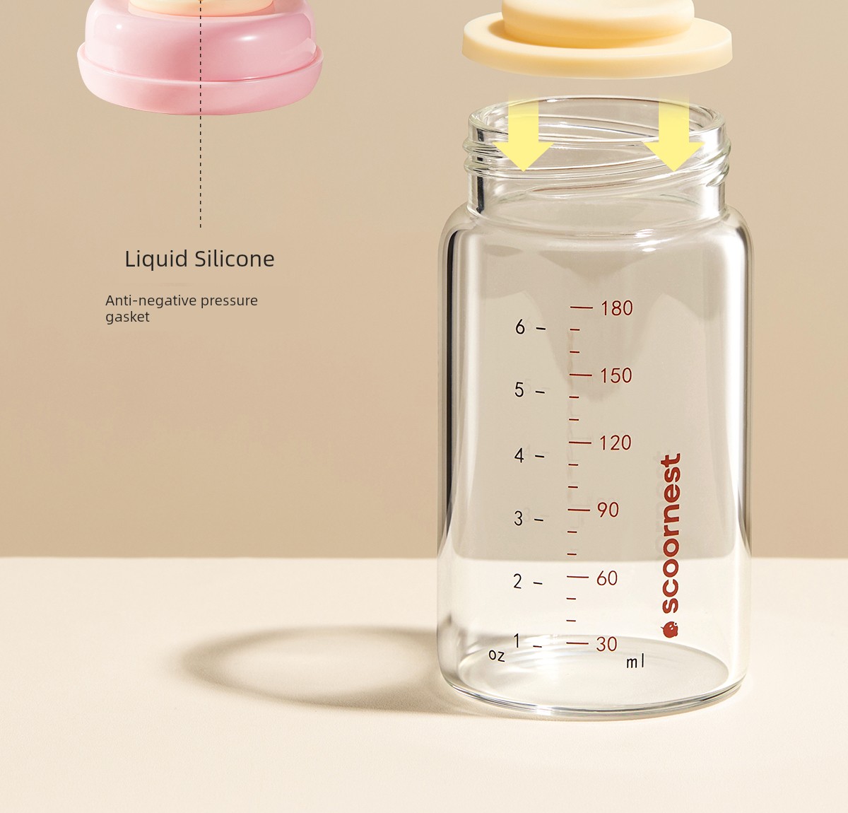 Kechao Glass Milk Storage Bottle for Refrigerator, Can Be Heated, Can Be Connected to a Breast Pump, Breast Milk Storage Container, Sealed and Fresh-Keeping — 6