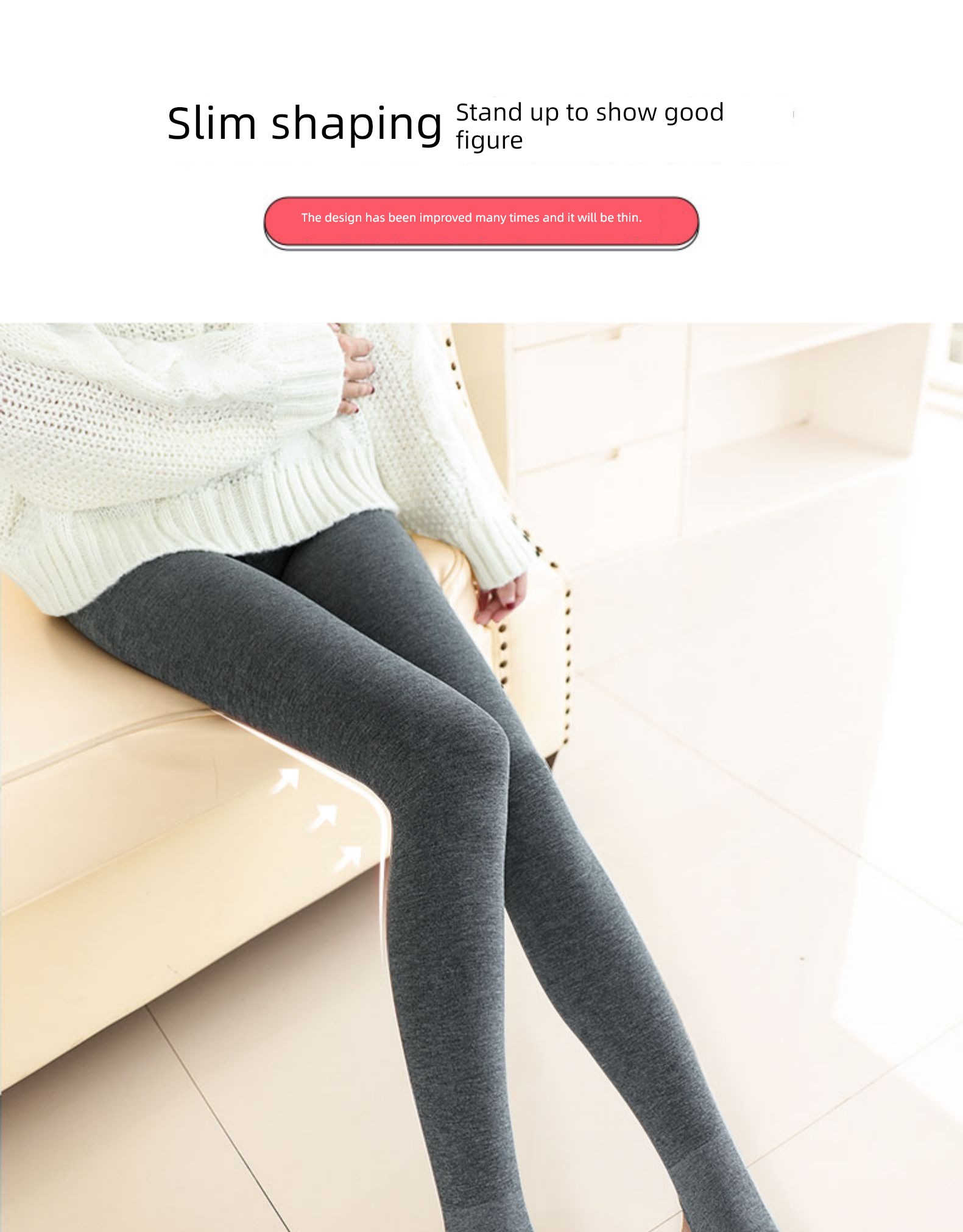 Autumn and winter thickening Wear inside and outside High waist elastic force Leggings