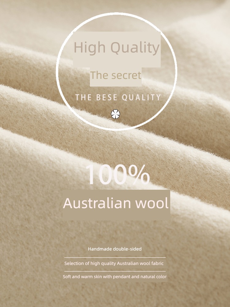 Medium and long term Double sided little chap Autumn and winter Cashmere overcoat