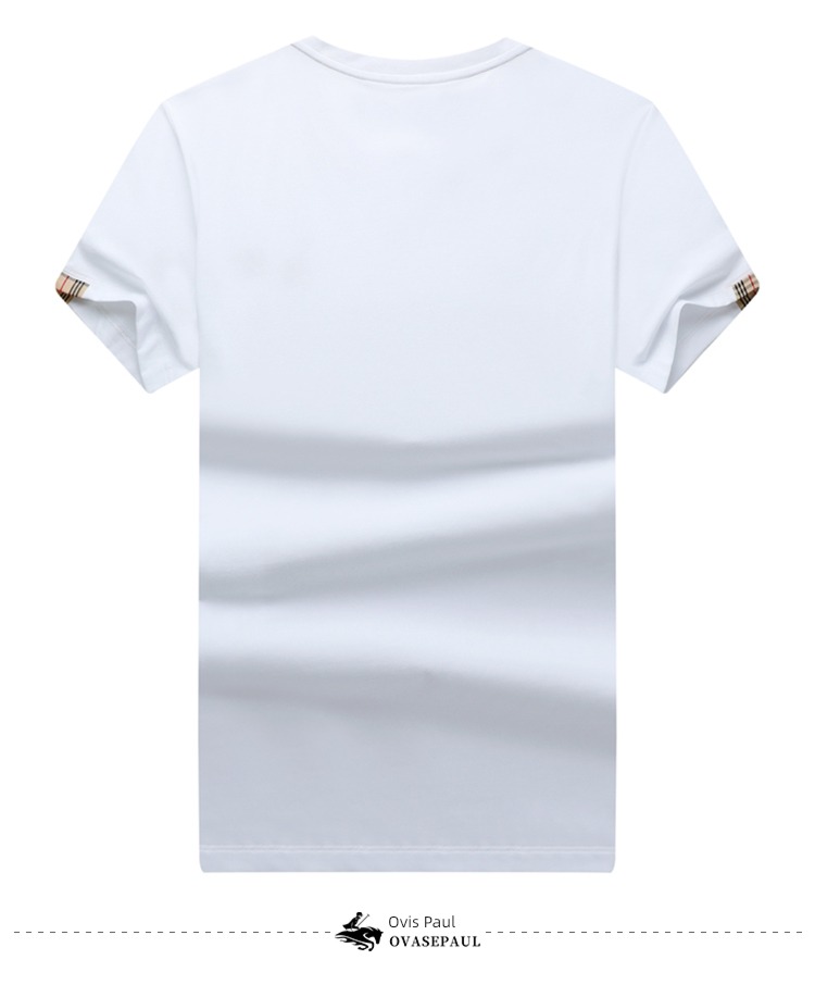 Chaopai Paul man white Embroidery Short sleeve T-shirt