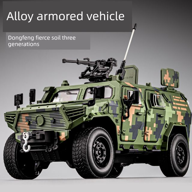 Dongfeng Mengshi car model simulation alloy military vehicle combat vehicle off-road vehicle model ornament boy toy car small car