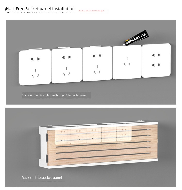 solid wood No punching Shelf Router storage box