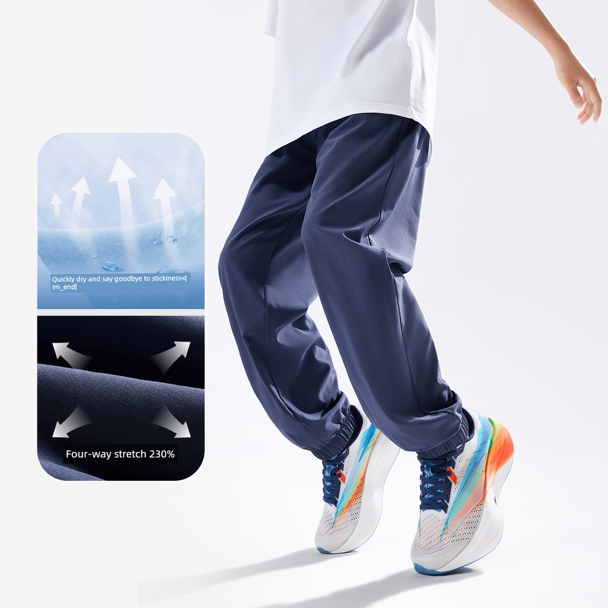 Anta Kidsren's Clothing Boys' Pants Spring and Autumn Quick-Drying Long Pants 2026 New Autumn Sweatpants Youth Sports Pants — 3