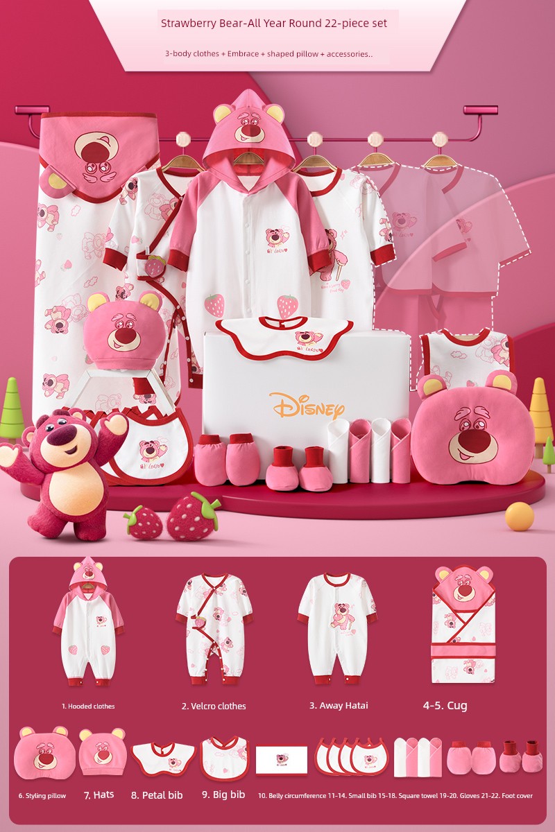Disney Baby Clothes Gift Box, Newborn Baby Gift, High-End Practical Gift Set for Meeting the Baby — 8