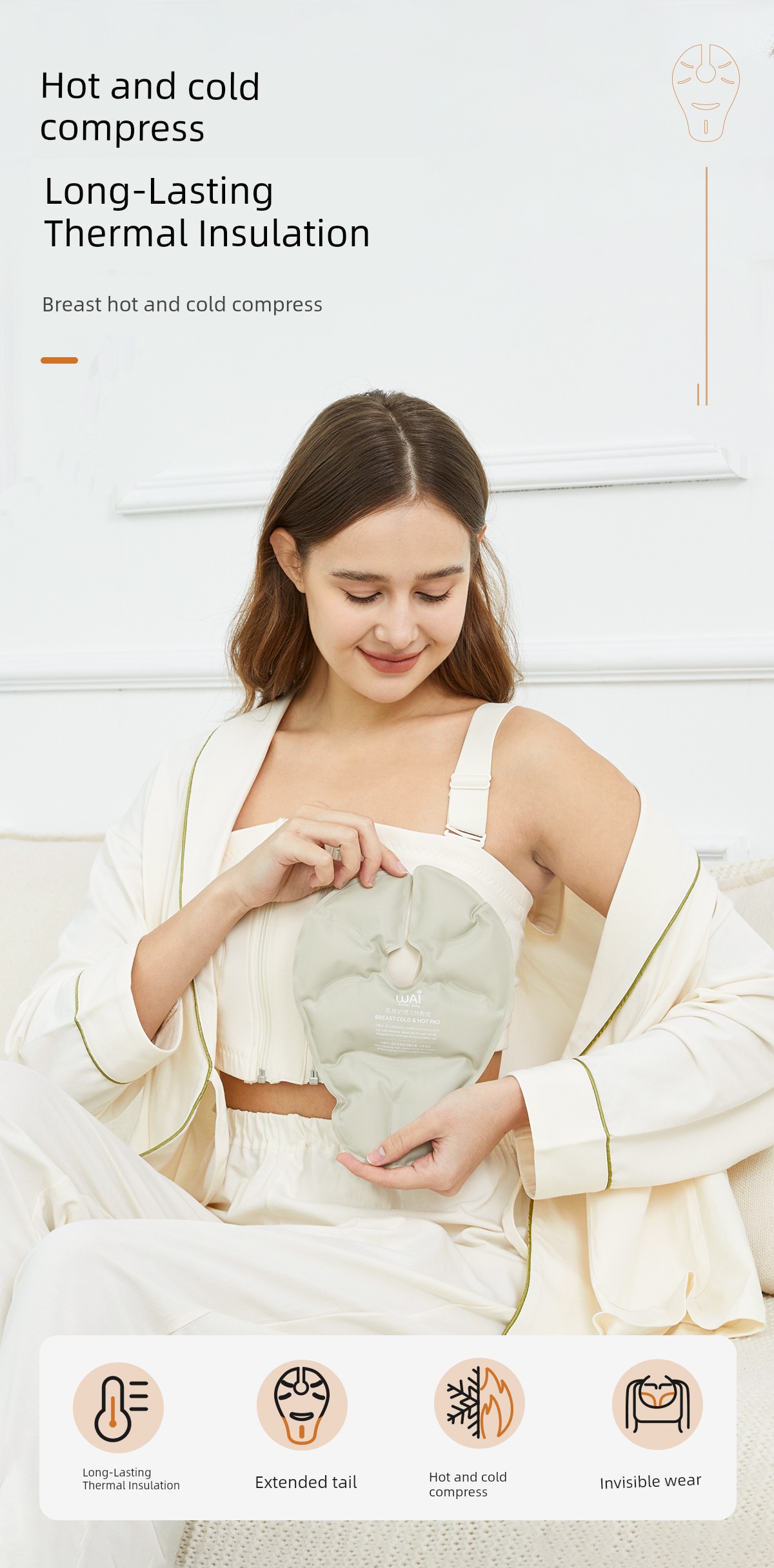 Wow, Breast Hot and Cold Compress Pads, a Magic Tool for Breastfeeding, Ice Packs for Breast Swelling during Lactation, Breast Duct Unblocker, 2 Pieces — 2