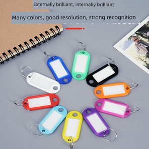 Key Plate Label Sticker Keychain Ring Storage Key Identification Number Tag Note Intermediary Number Card for Classifica