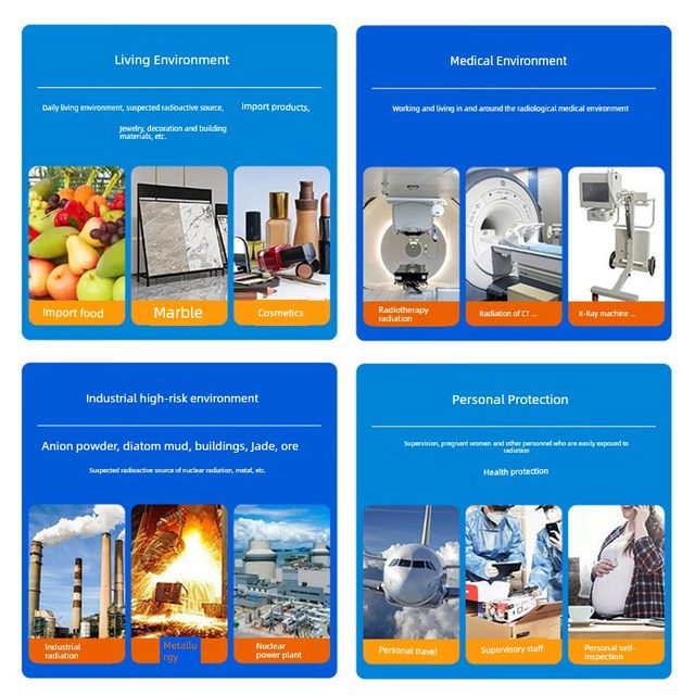 Geiger Counter Nuclear Radiation Detector Professional Marble X-ray Portable Radioactive Personal Dosage Alarm