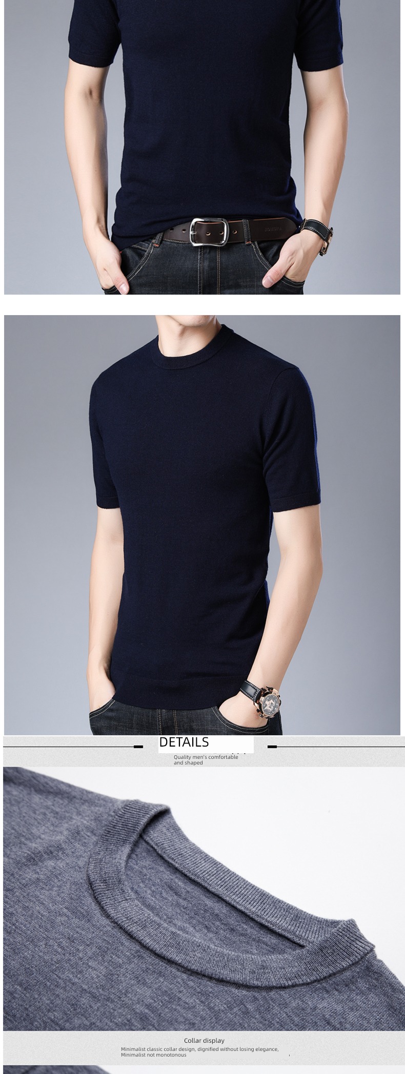 Autumn and winter Round neck Thin money Half sleeve Compassionate pure cardigan