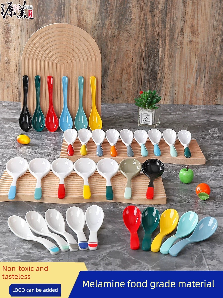 Melamine for Restaurant and Commercial Use Spicy Hot Imitation Porcelain Hot Pot Spoon