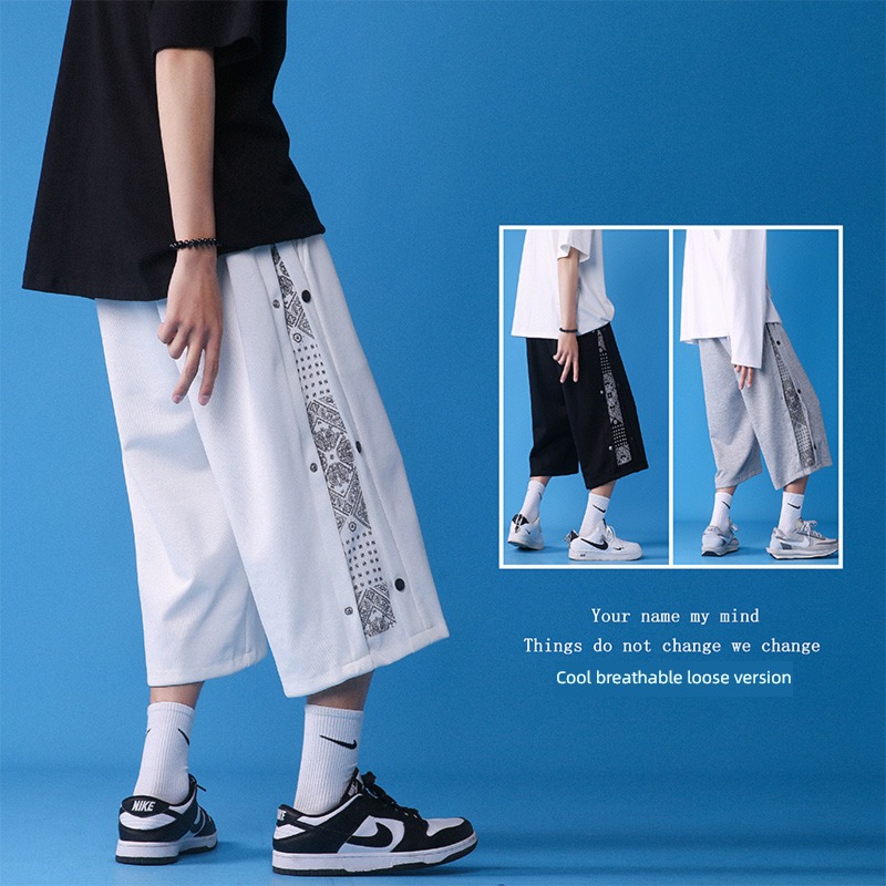 summer trend Bandanna  leisure time man Cropped Trousers