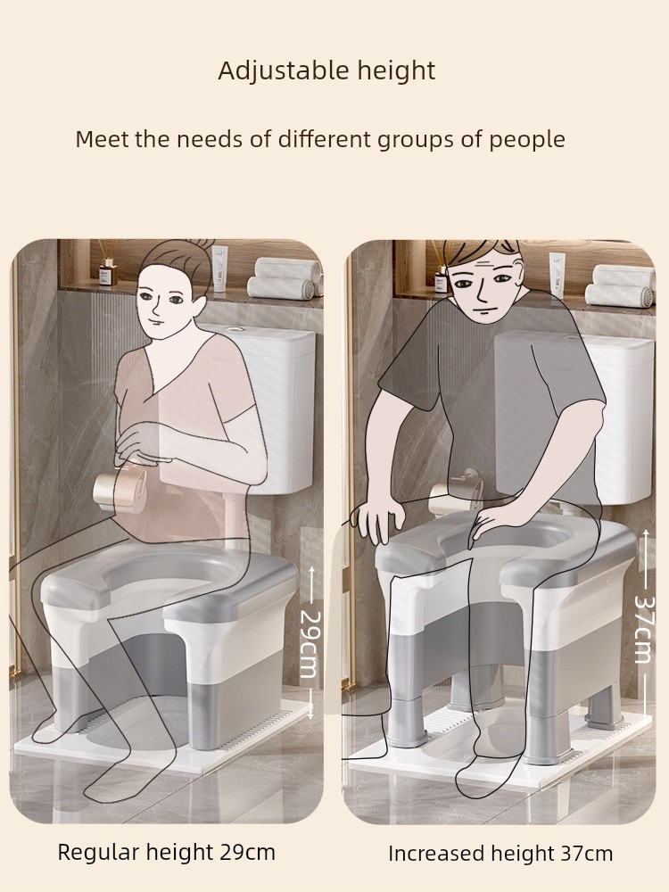 Portable Toilet Chair for Pregnant Women and Elderly People, a Mobile Toilet Seat for Squatting, a Portable Toilet Aid — 3