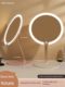 Light luxury high-end LED makeup mirror dormitory home desktop lamp desktop makeup high-definition fill-up mirror with makeup storage