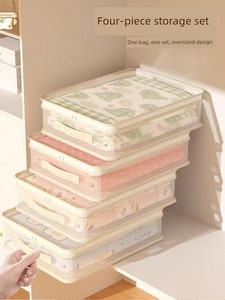 Four-Piece Storage Bag Set for Seasonal Quilts, Clothes, Duvets, Organizing Bags, Cultural and Creative Tableware Suppli