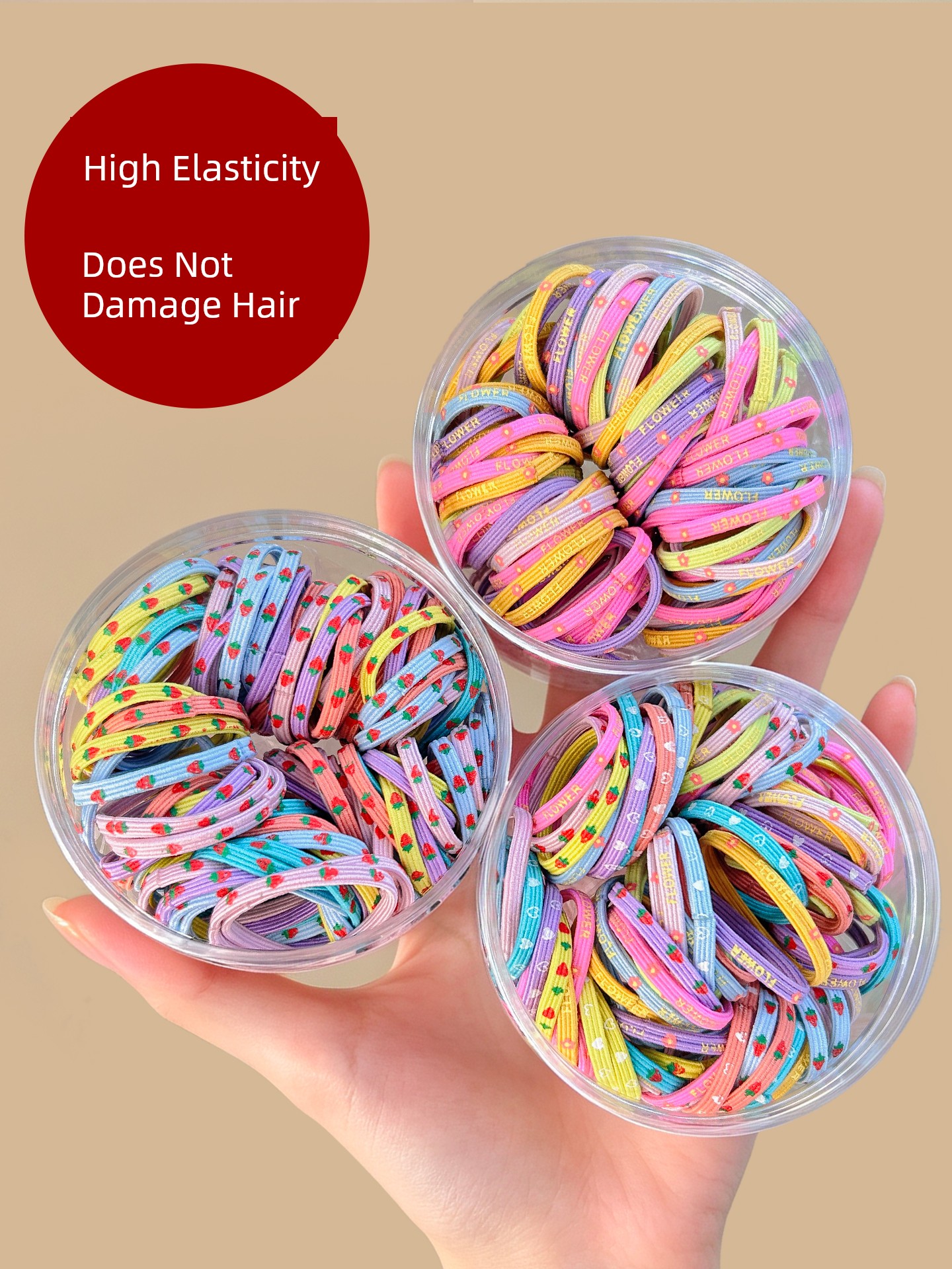 Children's Rubber Band Hair Ties, Durable Hair Ropes for Babies, Elastic Hair Bands for Girls That Don'T Damage Hair, Ponytail Hair Accessories