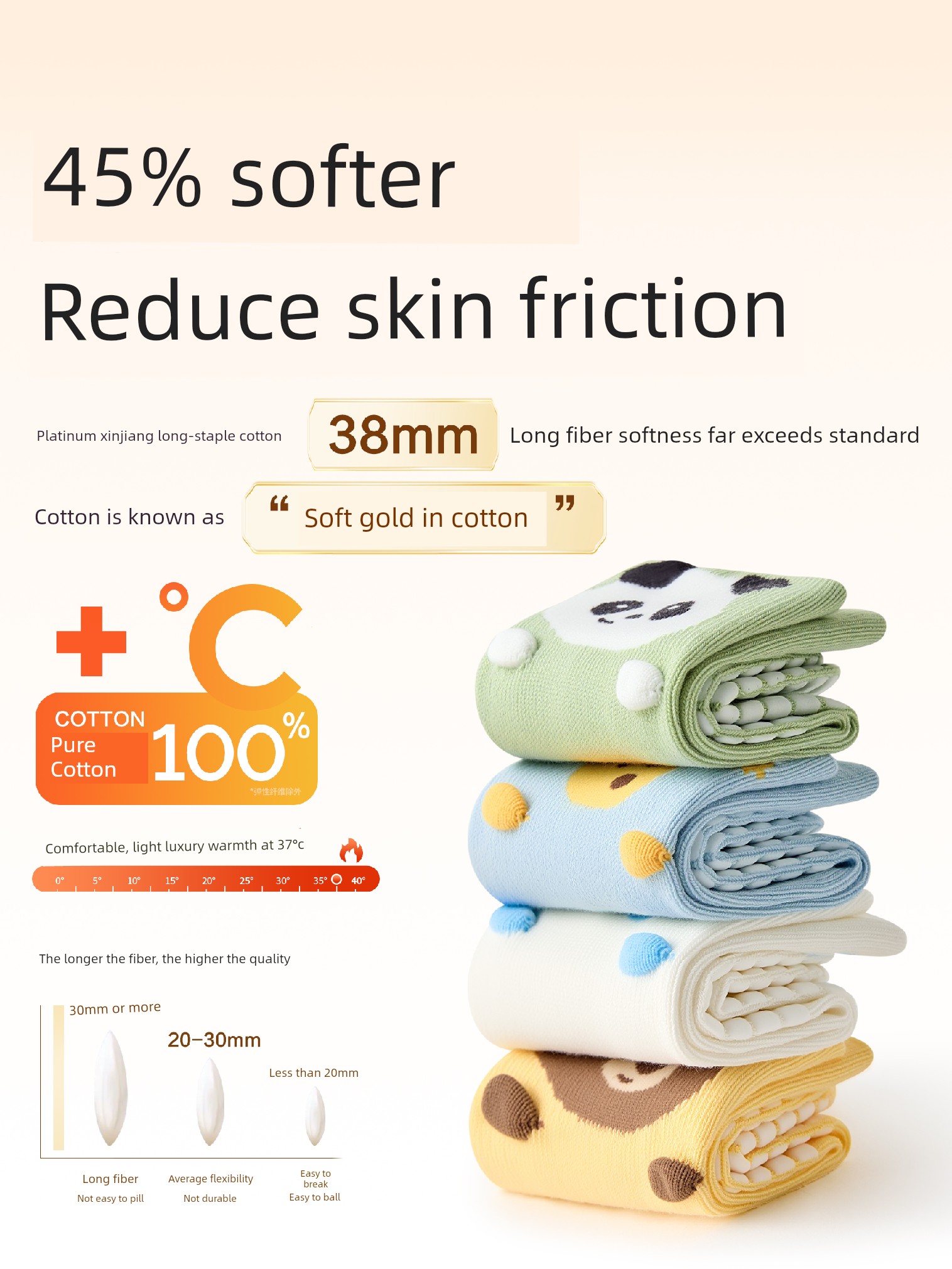 Baby Floor Socks for Spring and Autumn, Pure Cotton, Non-Slip, Cold-Resistant, Toddler Socks for Boys, Children's Indoor Autumn Mid-Tube Socks